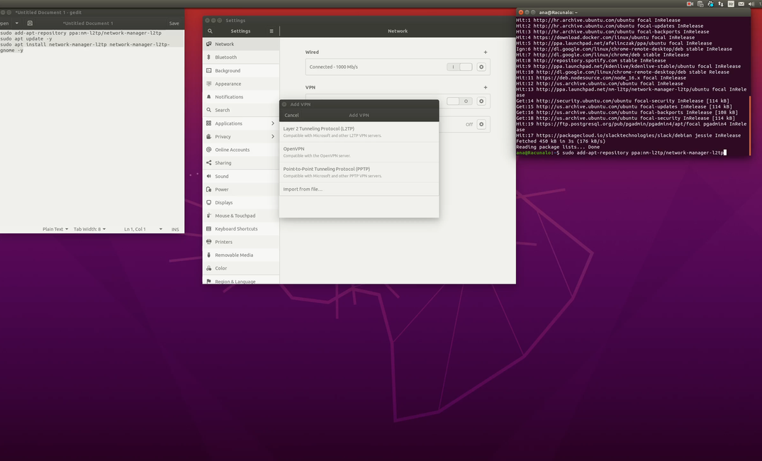 How to setup L2TP VPN on Ubuntu 20.04