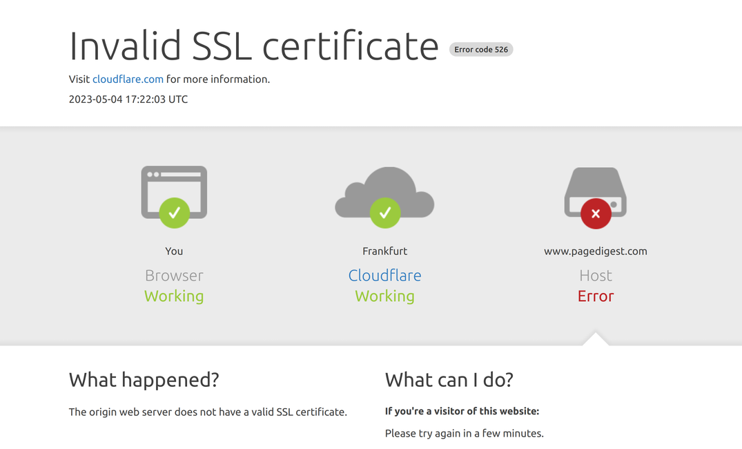 invalid ssl certificate