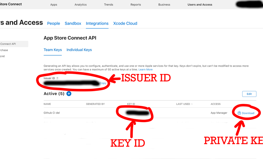 How to create App Store Connect API key