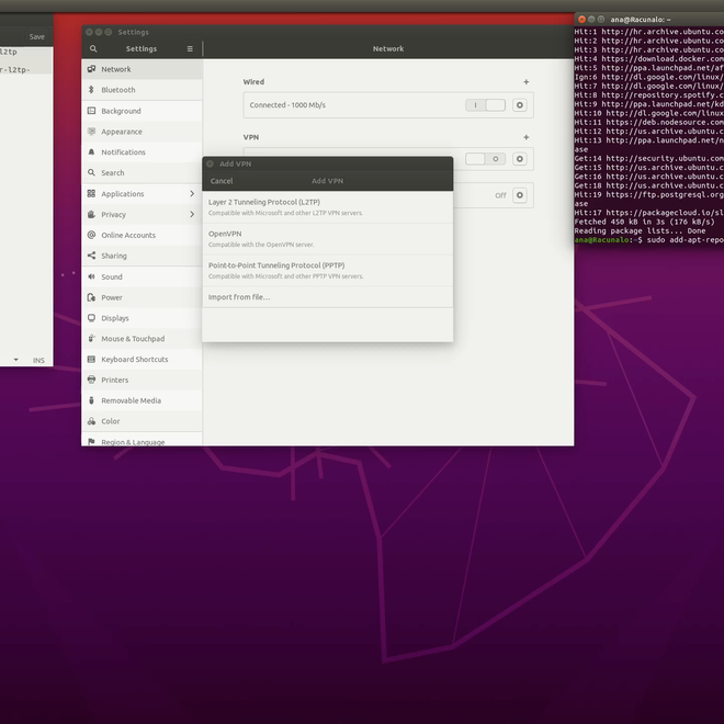 Image of: How to setup L2TP VPN on Ubuntu 20.04