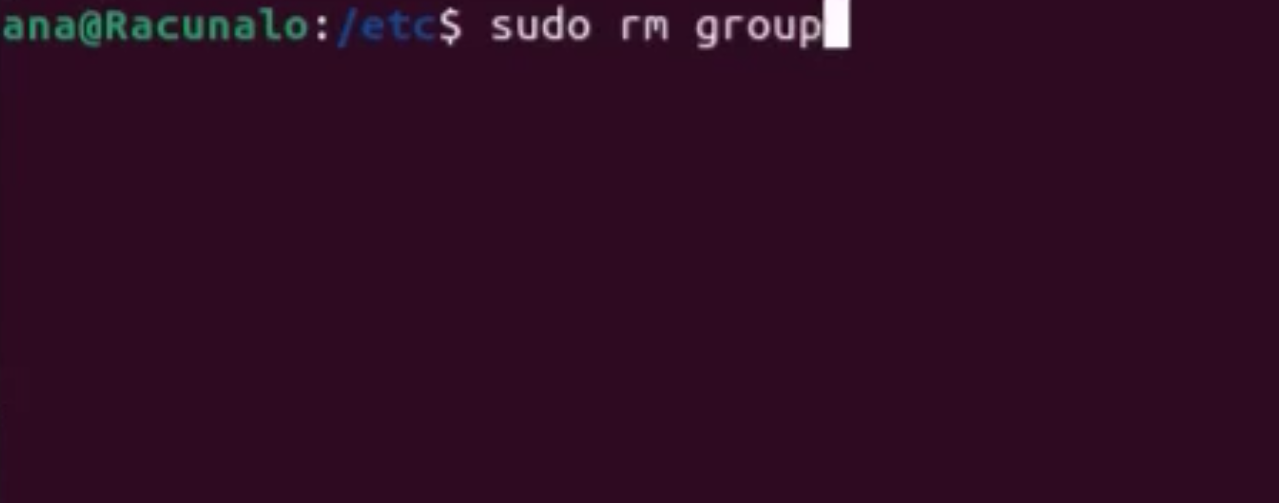 Image of: Recover from Accidentally Deleting /etc/group in Linux