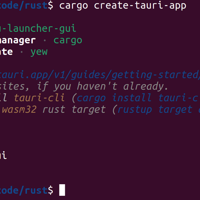 Image of: Configure Tauri + Yew getting started project to work!