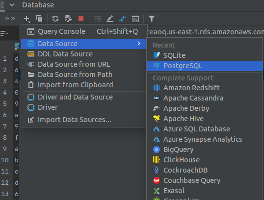 IntelliJ Idea add new datasource