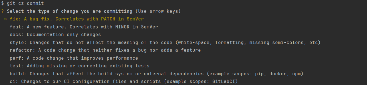 git cz commit