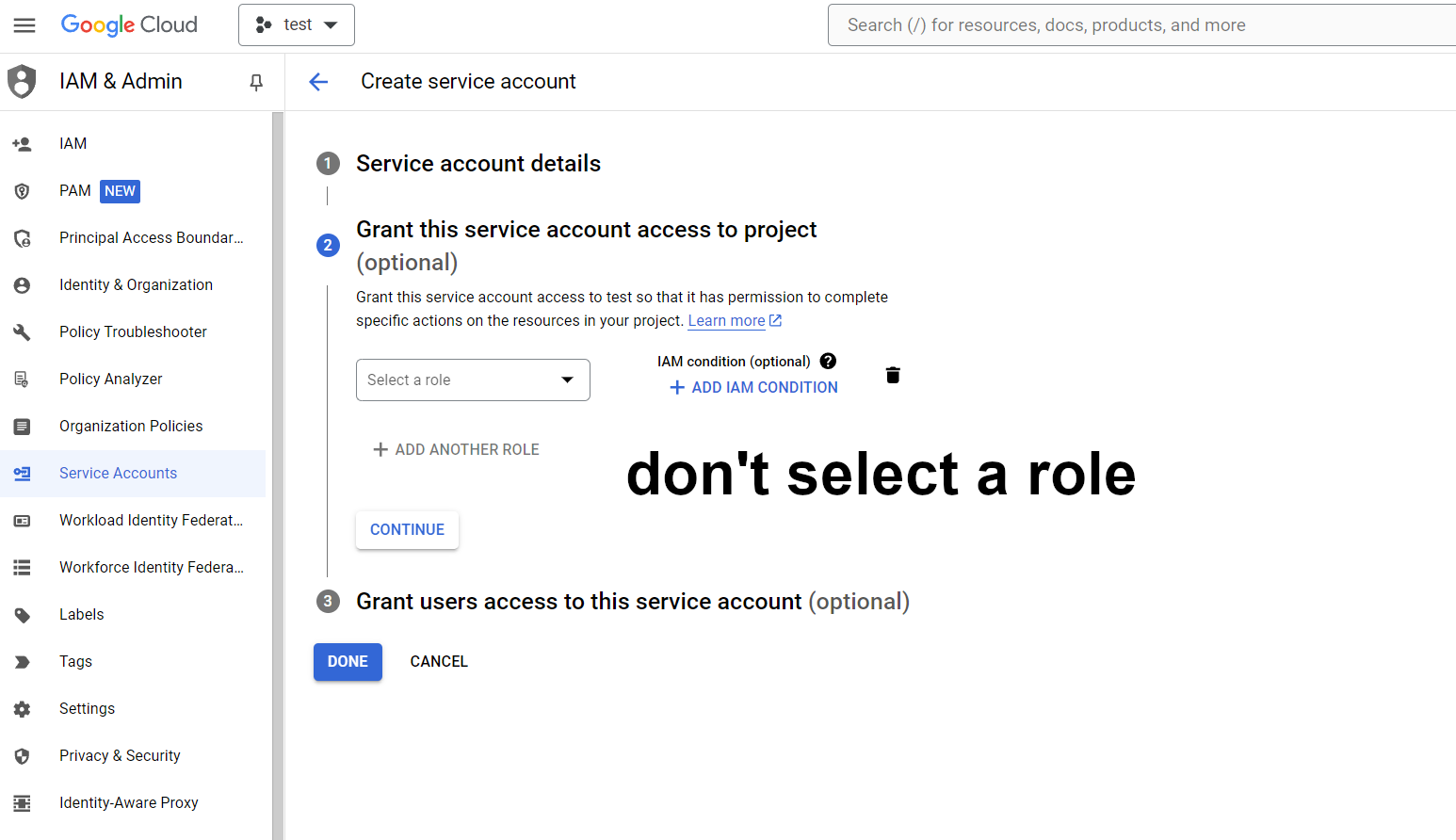 service account for Google Play Developer API